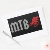 Mountain Biking Rechthoekige Sticker (Envelop)