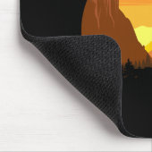 Mountain Biking Retro Sunset Trail Rider Muismat (Hoek)