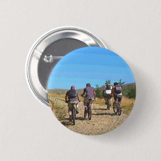 MOUNTAIN BIKING RONDE BUTTON 5,7 CM (Voorkant /achterkant)