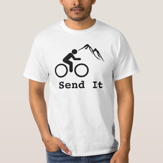 Mountain Biking stuurt het T-shirt (Voorkant)