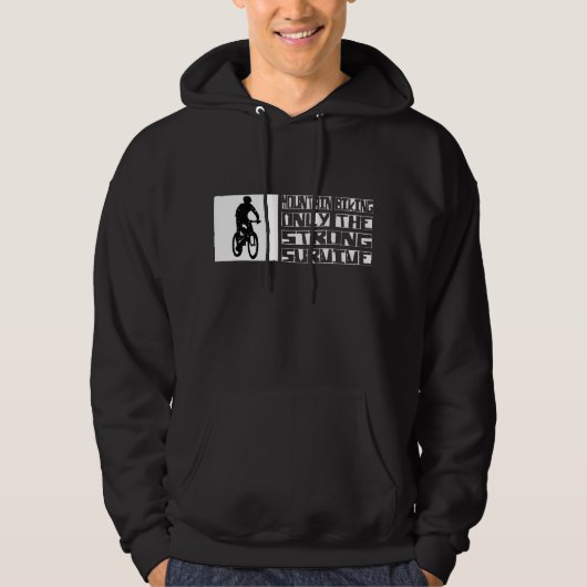 Mountain Biking Survive Hoodie (Voorkant)