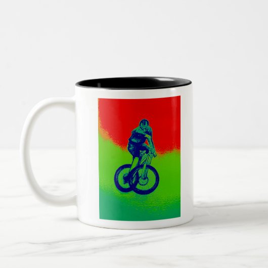 Mountain Biking Tweekleurige Koffiemok (Links)