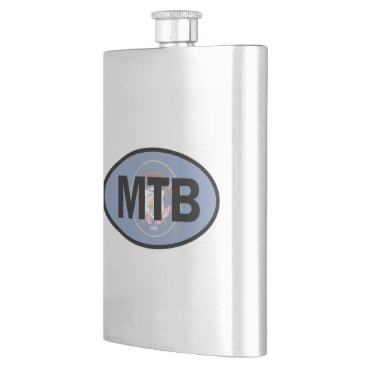 Mountain Biking Utah Flag Flacon (Links)