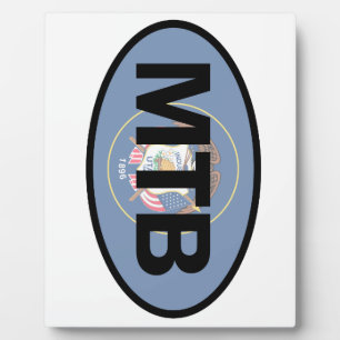 Mountain Biking Utah Flag Fotoplaat