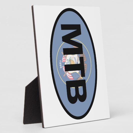 Mountain Biking Utah Flag Fotoplaat (Zijkant)