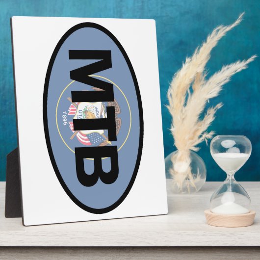 Mountain Biking Utah Flag Fotoplaat (Zijkant)