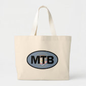 Mountain Biking Utah Flag Grote Tote Bag (Voorkant)