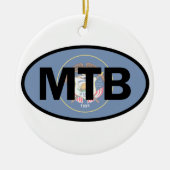 Mountain Biking Utah Flag Keramisch Ornament (Voorkant)