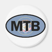 Mountain Biking Utah Flag Magneet (Voorkant)