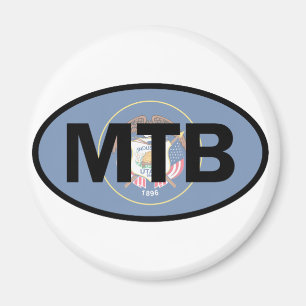 Mountain Biking Utah Flag Magneet