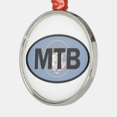Mountain Biking Utah Flag Metalen Ornament (Links)