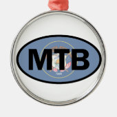 Mountain Biking Utah Flag Metalen Ornament (Voorkant)
