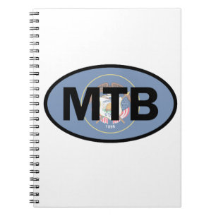 Mountain Biking Utah Flag Notitieboek
