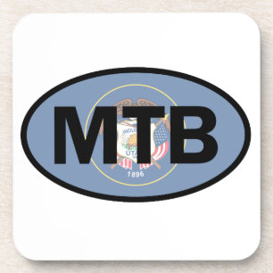 Mountain Biking Utah Flag Onderzetter