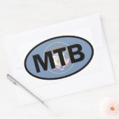 Mountain Biking Utah Flag Rechthoekige Sticker (Envelop)