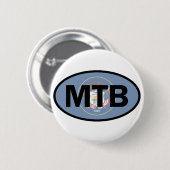 Mountain Biking Utah Flag Ronde Button 5,7 Cm (Voorkant /achterkant)