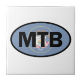 Mountain Biking Utah Flag Tegeltje (Voorkant)