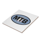 Mountain Biking Utah Flag Tegeltje (Zijkant)