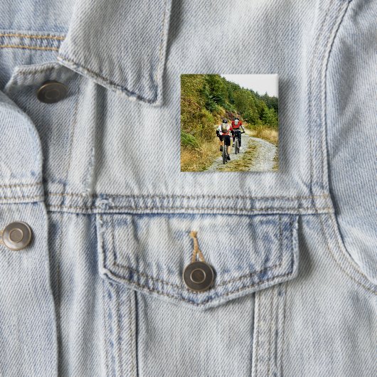 MOUNTAIN BIKING VIERKANTE BUTTON 5,1 CM (In situ)