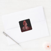 Mountain Biking Vierkante Sticker (Envelop)