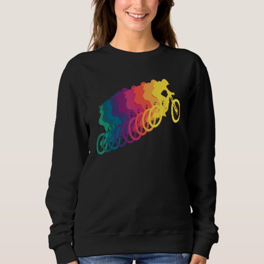 Mountain Biking Women Rainbow MTB Trui (Voorkant)