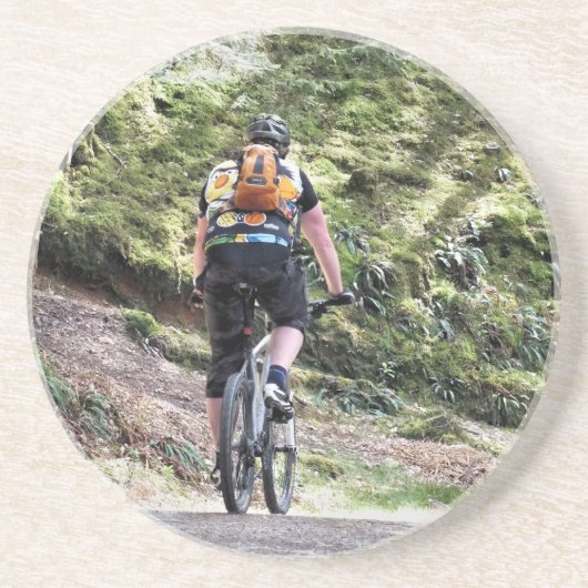 MOUNTAIN BIKING ZANDSTEEN ONDERZETTER (Voorkant)