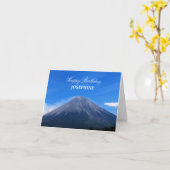 Mountain Birthday Kaart (Gele Bloem)