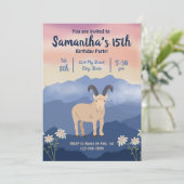Mountain Birthday Uitnodiging (Staand voorkant)