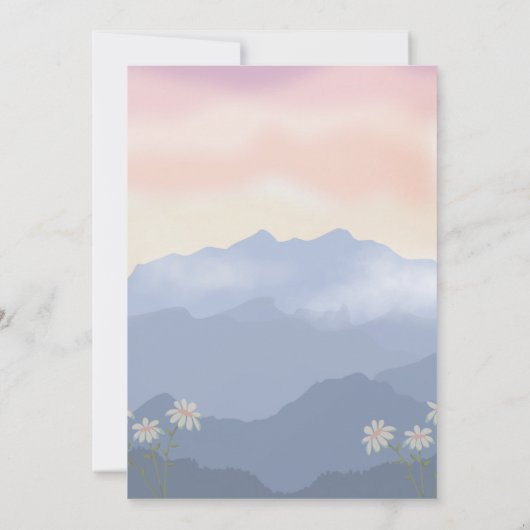 Mountain Birthday Uitnodiging (Achterkant)