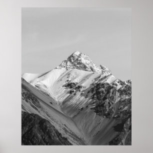 Mountain Black en White Photography Poster