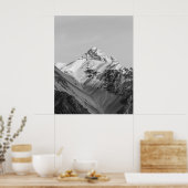 Mountain Black en White Photography Poster (Keuken)