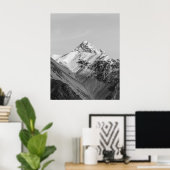 Mountain Black en White Photography Poster (Thuiskantoor)