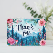 Mountain Blooms Blank Bedankkaart (Staand voorkant)