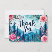 Mountain Blooms Blank Bedankkaart (Voorkant)