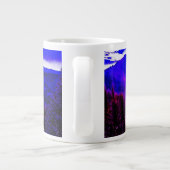 Mountain Blue Majesty Abstracte Coffee Cup Grote Koffiekop (Achterkant)