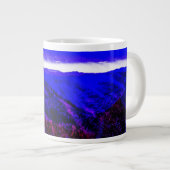 Mountain Blue Majesty Abstracte Coffee Cup Grote Koffiekop (Voorkant rechts)