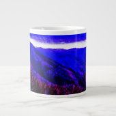 Mountain Blue Majesty Abstracte Coffee Cup Grote Koffiekop (Voorkant)