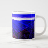 Mountain Blue Majesty Abstracte Coffee Cup Grote Koffiekop (Rechts)