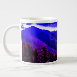 Mountain Blue Majesty Abstracte Coffee Cup Grote Koffiekop