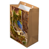 Mountain Bluebird at Arches National Park Medium Cadeauzakje (Achterkant Gekanteld)