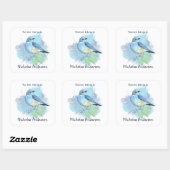 Mountain Bluebird Bird boek hoort bij Bookplate Vierkante Sticker (Vel)