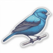 Mountain Bluebird bird Custom-Cut Vinyl Sticker (Voorkant)