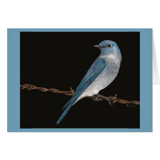 Mountain Bluebird Card (Voorkant Horizontaal)