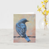 Mountain Bluebird Fine Art Alle gelegenheden Kaart (Gele Bloem)