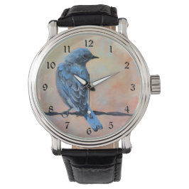 Mountain Bluebird Fine Art Horloge