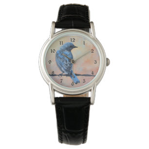 Mountain Bluebird Fine Art Horloge