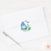 Mountain Bluebird Ik hou van Idaho Ronde Sticker (Envelop)