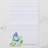 Mountain Bluebird State Bird van Idaho Blauwe Lijn Briefpapier (Voorkant)