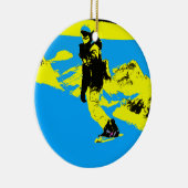 Mountain Boarding - Snowboarder Ceramic Ornament (Rechts)