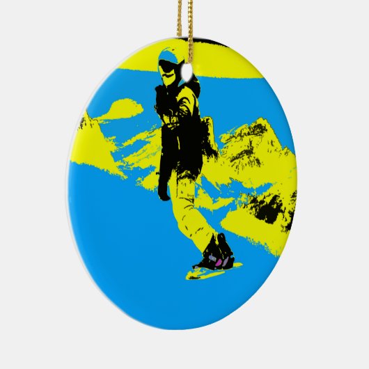 Mountain Boarding - Snowboarder Ceramic Ornament (Rechts)